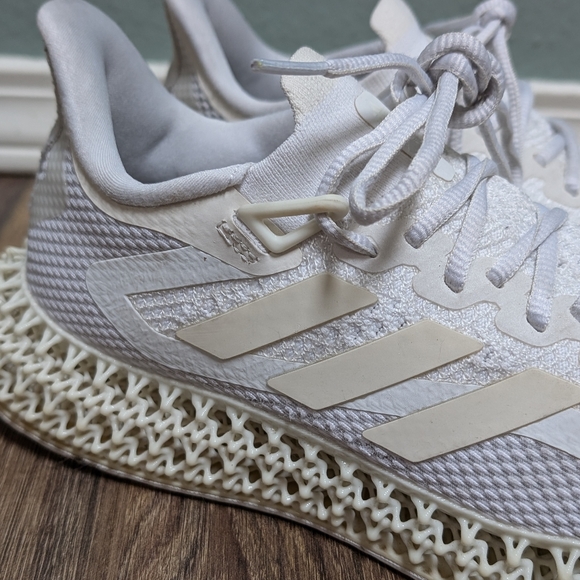 Adidas All White 4DFWD 2 running sneakers EUC Women's 8 springy foam cool energy - Picture 8 of 8